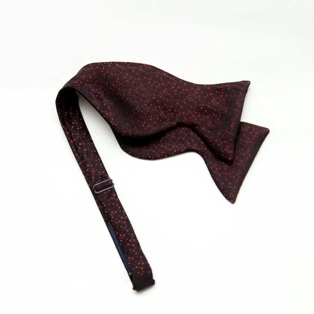 Men's Self-tied Bow‎ Tie Black Silk Bow tie Big Butterfly Bow tie S668